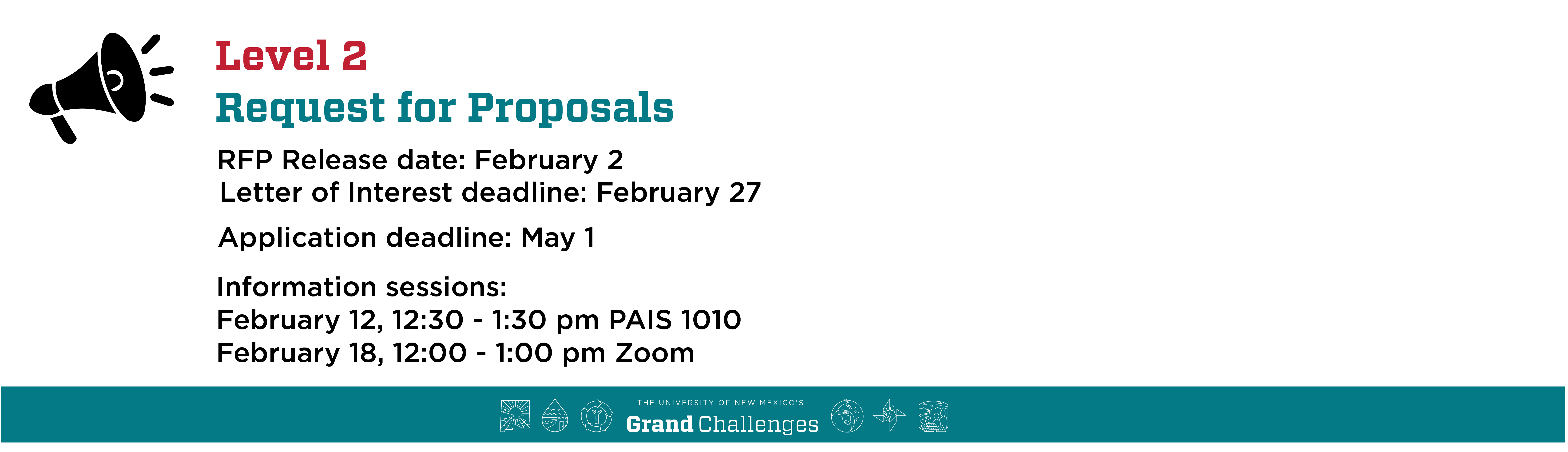 Level 2 proposal deadline extended to May 3!